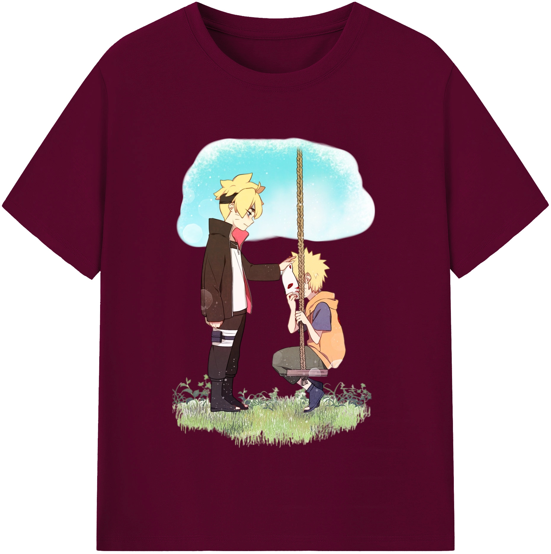 （画像用） NARUTO -ナルト- うずまき ボルト Uzumaki Boruto レディースカジュアルプリントTシャツ（綿100％）